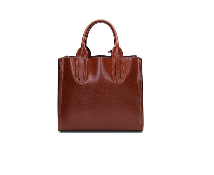 Woman Leather Handbag Large Capacity