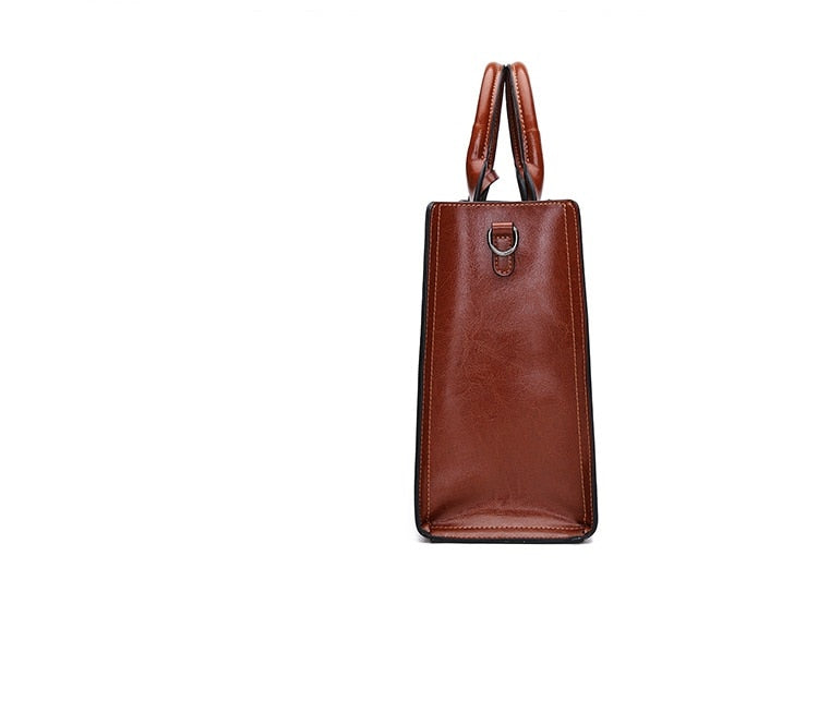 Woman Leather Handbag Large Capacity
