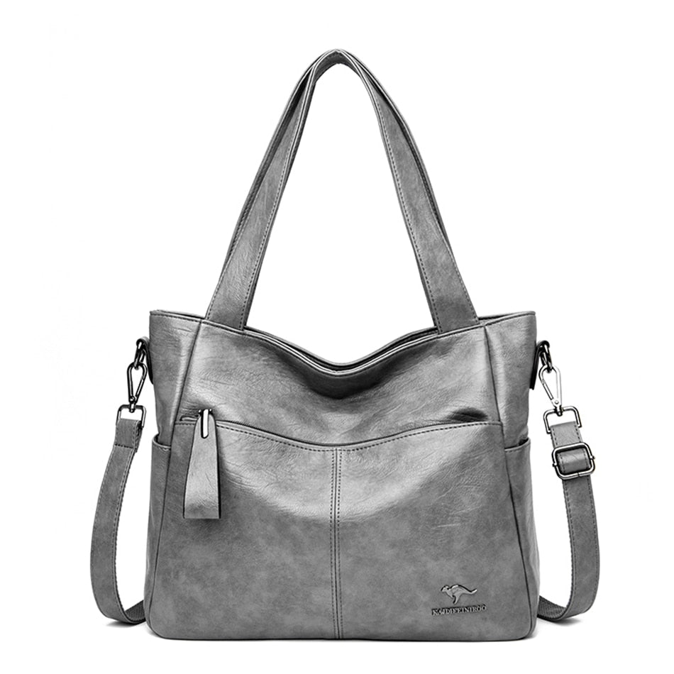 Leather Top Handle Bags Female Shoulder Sac