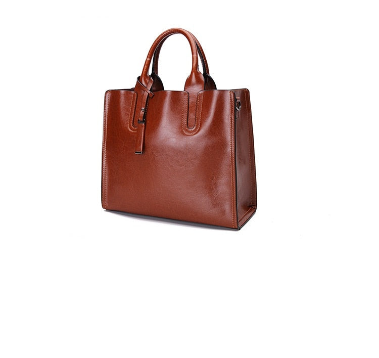 Woman Leather Handbag Large Capacity